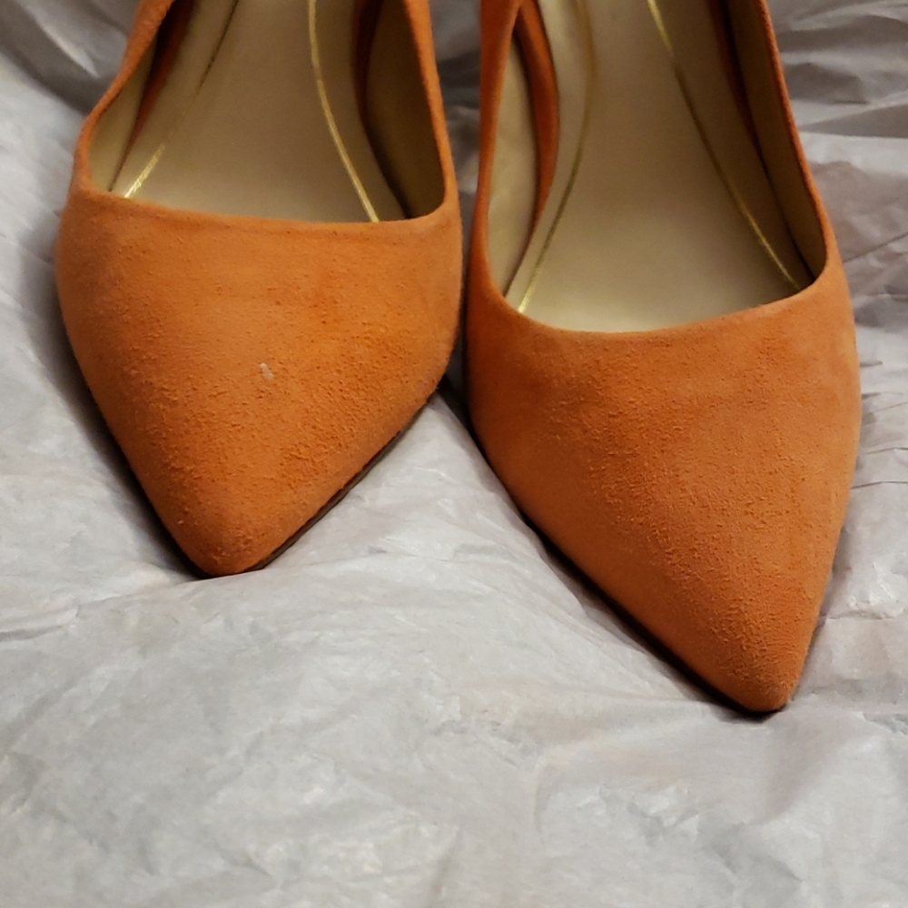 Massimo  Dutti Real Leather Coral/Orange Shoes - Picture 4 of 8